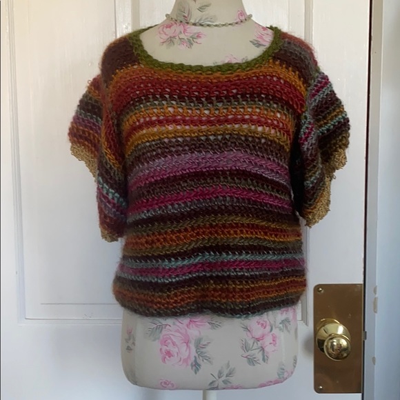 Vintage Handmade Rainbow Sweater - Picture 3 of 7